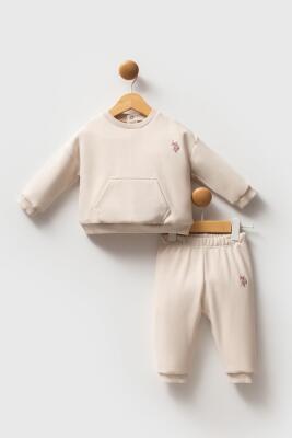 U.S. Polo Assn. Düz Renk Kız Bebek 3 iplik alt üst takım - 9