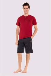 U.S. Polo Assn. Erkek 3lü Pijama Takımı, %100 Pamuk Pijama Takımı ve şort - Thumbnail