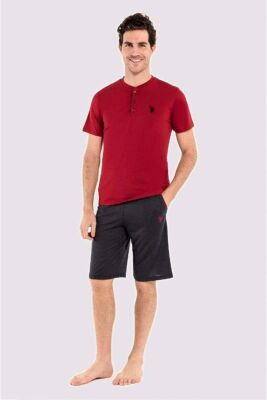 U.S. Polo Assn. Erkek 3lü Pijama Takımı, %100 Pamuk Pijama Takımı ve şort - 3