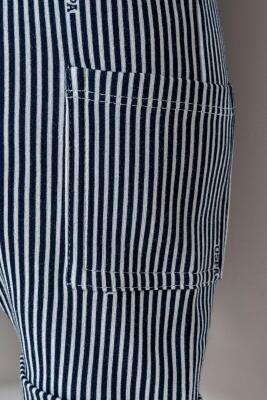 U.S. Polo Assn. Erkek Bebek %100 Pamuk Çizgili Golf Tulum | Yazlık Bebek Tulum  - 3