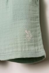 U.S. Polo Assn. Erkek Bebek %100 Pamuk Ribana T-Shirt Müslin Şort Takım Yazlık 2’li Set  - 9