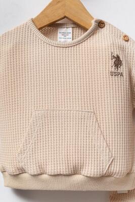 U.S. Polo Assn. Erkek Bebek %100 Pamuklu Waffle Kumaş Alt Üst Takım - 2