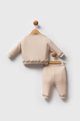 U.S. Polo Assn. Erkek Bebek %100 Pamuklu Waffle Kumaş Alt Üst Takım - 4