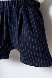 U.S. Polo Assn. Erkek Bebek 2’li Şık Takım – Poplin Gömlek & Askılı Dokuma Şort, Papyon Detaylı - 5