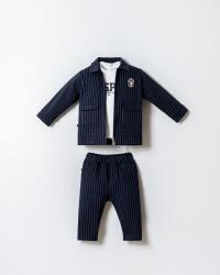 U.S. Polo Assn. Erkek Bebek 3’lü Takım Ceket T-Shirt Pantolon Günlük Bebek Takımı - 1