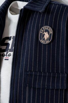 U.S. Polo Assn. Erkek Bebek 3’lü Takım Ceket T-Shirt Pantolon Günlük Bebek Takımı - 2