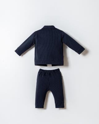 U.S. Polo Assn. Erkek Bebek 3’lü Takım Ceket T-Shirt Pantolon Günlük Bebek Takımı - 4