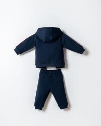 U.S. Polo Assn. Erkek Bebek 3’lü Takım Kapüşonlu Fermuarlı Sweatshirt T-Shirt Pantolon - 4