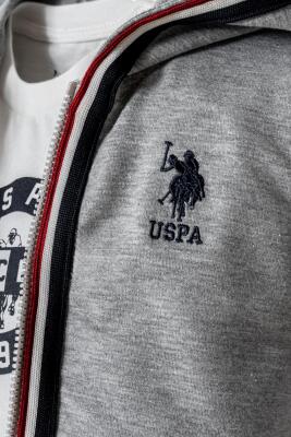 U.S. Polo Assn. Erkek Bebek 3’lü Takım Pamuklu İki İplik Takımı Yaş Spor Bebek Takım - 6