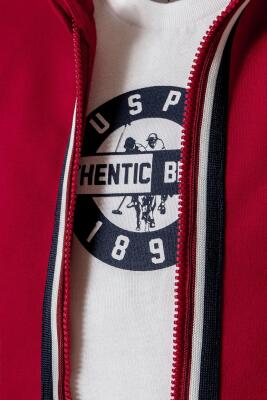 U.S. Polo Assn. Erkek Bebek 3’lü Takım Pamuklu İki İplik Takımı Yaş Spor Bebek Takım - 8