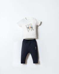 US Polo Assn. 3'lü Erkek Bebek Alt Üst Takım %100 Pamuk – Kısa Kollu Tişört & Şort - 11