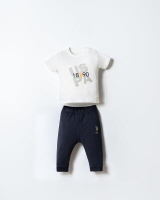 US Polo Assn. 3'lü Erkek Bebek Alt Üst Takım %100 Pamuk – Kısa Kollu Tişört & Şort - 11