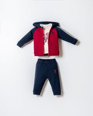 US Polo Assn. 3'lü Erkek Bebek Alt Üst Takım %100 Pamuk – Kısa Kollu Tişört & Şort - 2