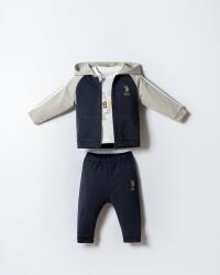 US Polo Assn. 3'lü Erkek Bebek Alt Üst Takım %100 Pamuk – Kısa Kollu Tişört & Şort - 9