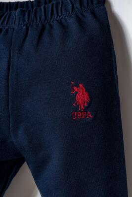 US Polo Assn. 3'lü Erkek Bebek Alt Üst Takım %100 Pamuk – Kısa Kollu Tişört & Şort - 8