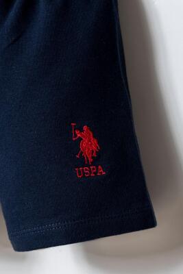 US Polo Assn. Erkek Bebek Alt Üst Takım – Kısa Kollu Tişört & Şort Yazlık Takım  - 11
