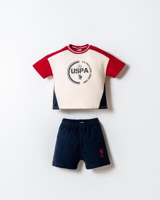 US Polo Assn. Erkek Bebek Alt Üst Takım – Kısa Kollu Tişört & Şort Yazlık Takım  - 6