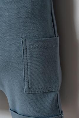 U.S. Polo Assn. Erkek Bebek Golf Tulum %100 Pamuk İnterlok Örme Yazlık Bebek Tulum Cep Detaylı - 3