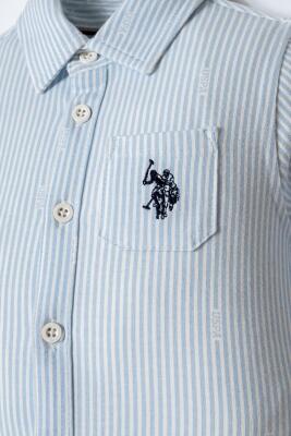 U.S. Polo Assn. Erkek Bebek Gömlek Pantolon Takım,  Çizgili Erkek Bebek Gömlekli Takım - 2