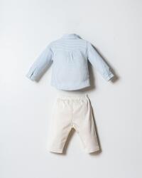 U.S. Polo Assn. Erkek Bebek Gömlek Pantolon Takım,  Çizgili Erkek Bebek Gömlekli Takım - 4