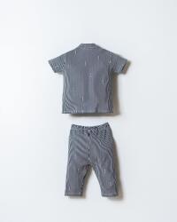 U.S. Polo Assn. Erkek Bebek Gömlek Pantolon Takımı %100 Pamuk - 4