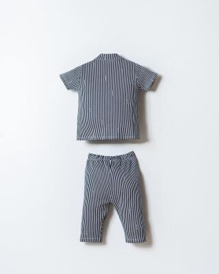 U.S. Polo Assn. Erkek Bebek Gömlek Pantolon Takımı %100 Pamuk - 4