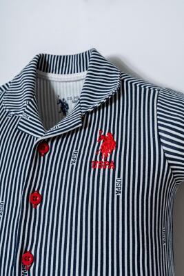U.S. Polo Assn. Erkek Bebek Gömlek Pantolon Takımı %100 Pamuk - 2