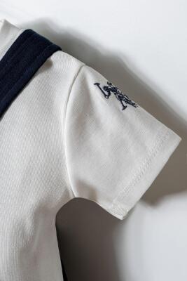 U.S. Polo Assn. Erkek Bebek Müslin Salopet Takım %100 Pamuk Yazlık 2’li Bebek Takım T-Shirt Salopet - 3