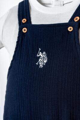 U.S. Polo Assn. Erkek Bebek Müslin Salopet Takım %100 Pamuk Yazlık 2’li Bebek Takım T-Shirt Salopet - 2