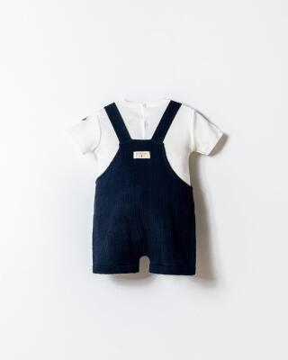 U.S. Polo Assn. Erkek Bebek Müslin Salopet Takım %100 Pamuk Yazlık 2’li Bebek Takım T-Shirt Salopet - 4