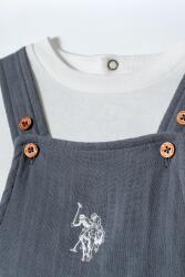 U.S. Polo Assn. Erkek Bebek Müslin Salopet Takım %100 Pamuk Yazlık 2’li Bebek Takım T-Shirt Salopet - 7