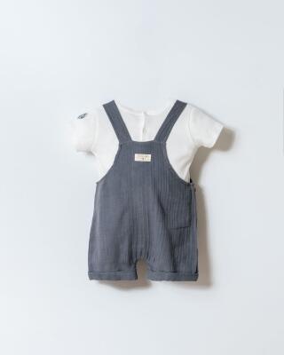 U.S. Polo Assn. Erkek Bebek Müslin Salopet Takım %100 Pamuk Yazlık 2’li Bebek Takım T-Shirt Salopet - 9