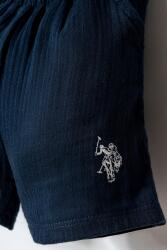 U.S. Polo Assn. Erkek Bebek Müslin Şort Gömlek Takım %100 Pamuk Yazlık - 4