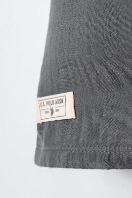 U.S. Polo Assn. Erkek Bebek Müslin Şort Gömlek Takım %100 Pamuk Yazlık - 7