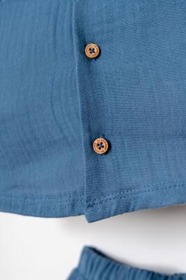 U.S. Polo Assn. Erkek Bebek Müslin Şort Gömlek Takım %100 Pamuk Yazlık - 13