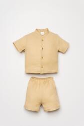 U.S. Polo Assn. Erkek Bebek Müslin Şort Gömlek Takım %100 Pamuk Yazlık - 16