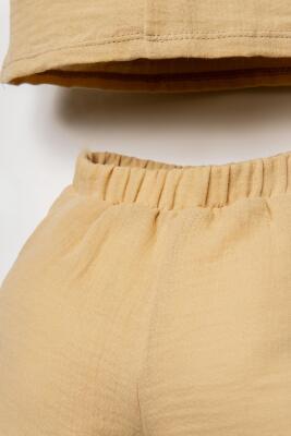 U.S. Polo Assn. Erkek Bebek Müslin Şort Gömlek Takım %100 Pamuk Yazlık - 20