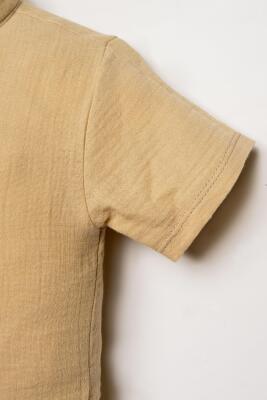 U.S. Polo Assn. Erkek Bebek Müslin Şort Gömlek Takım %100 Pamuk Yazlık - 21