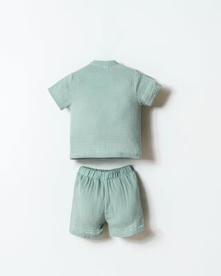 U.S. Polo Assn. Erkek Bebek Müslin Şort Gömlek Takım %100 Pamuk Yazlık - 23