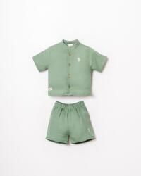 U.S. Polo Assn. Erkek Bebek Müslin Şort Gömlek Takım %100 Pamuk Yazlık - 25