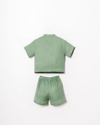 U.S. Polo Assn. Erkek Bebek Müslin Şort Gömlek Takım %100 Pamuk Yazlık - 28