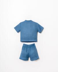 U.S. Polo Assn. Erkek Bebek Müslin Şort Gömlek Takım %100 Pamuk Yazlık - 15