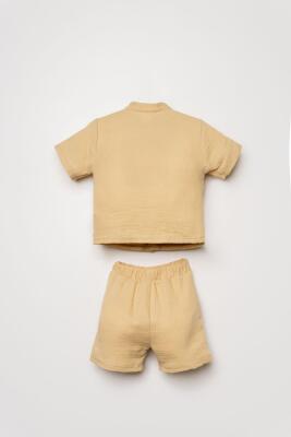 U.S. Polo Assn. Erkek Bebek Müslin Şort Gömlek Takım %100 Pamuk Yazlık - 19