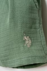 U.S. Polo Assn. Erkek Bebek Müslin Şort Gömlek Takım %100 Pamuk Yazlık - 24