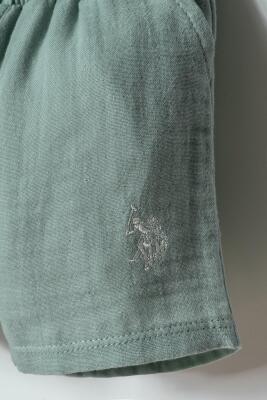 U.S. Polo Assn. Erkek Bebek Müslin Şort Gömlek Takım %100 Pamuk Yazlık - 31