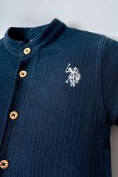 U.S. Polo Assn. Erkek Bebek Müslin Şort Gömlek Takım %100 Pamuk Yazlık - 1