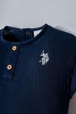 U.S. Polo Assn. Erkek Bebek Müslin Şort Gömlek Takım %100 Pamuk Yazlık Nefes Alan 2’li Kombin - 2