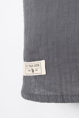 U.S. Polo Assn. Erkek Bebek Müslin Şort Gömlek Takım %100 Pamuk Yazlık Nefes Alan 2’li Kombin - 7