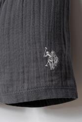 U.S. Polo Assn. Erkek Bebek Müslin Şort Gömlek Takım %100 Pamuk Yazlık Nefes Alan 2’li Kombin - 10