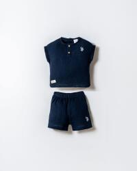 U.S. Polo Assn. Erkek Bebek Müslin Şort Gömlek Takım %100 Pamuk Yazlık Nefes Alan 2’li Kombin